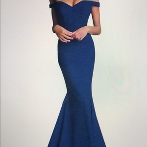 JOVANI NAVY BLUE PROM DRESS